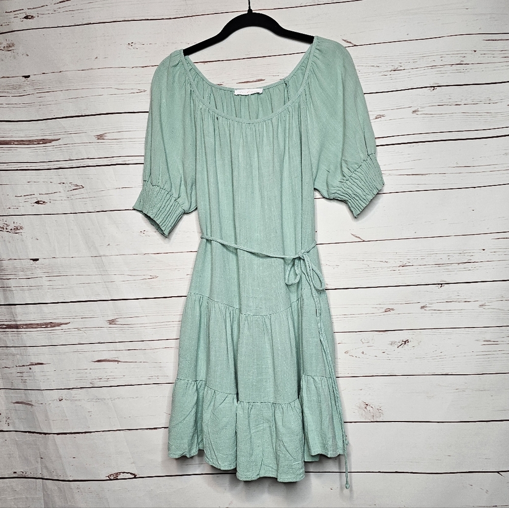 Ces Femme Mint Green Tiered Mini Dress - Picture 2 of 13